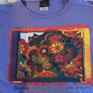 Purple Laurel Burch Tee Shirt XL